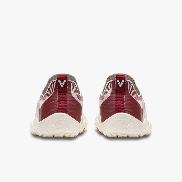 Vivo Barefoot Women's Primus Trail Knit FG, Limestone/ red rumba