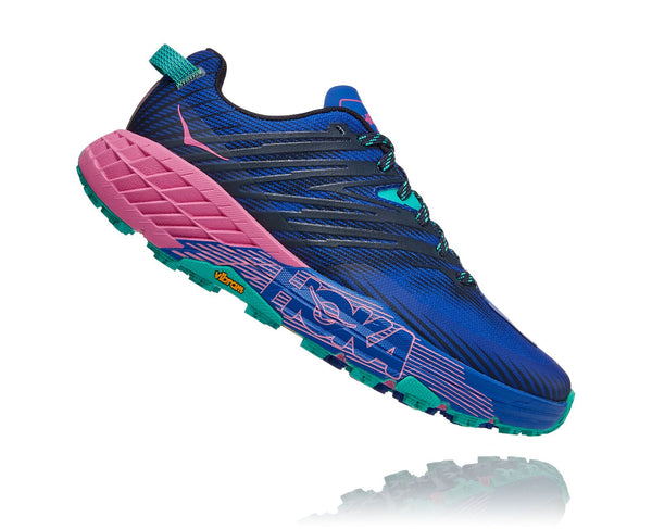 HOKA ONE ONE WOMEN'S SPEEDGOAT 4, Blue/ pink