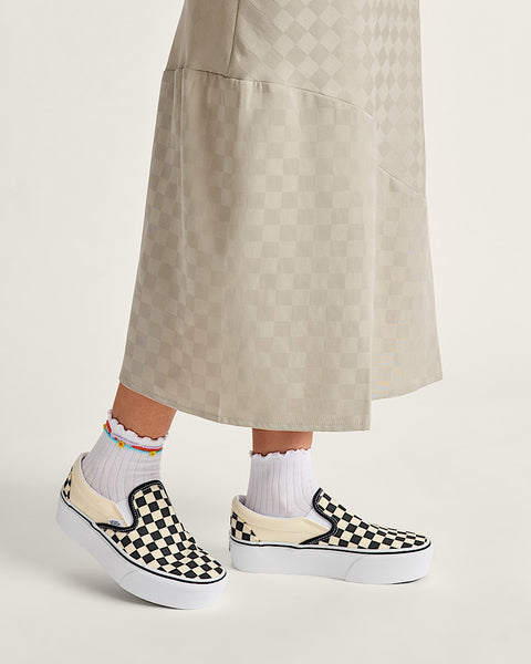 Vans Women's UA Classic Slip-On Stackform, checkerboard