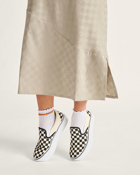 Vans Women's UA Classic Slip-On Stackform, checkerboard