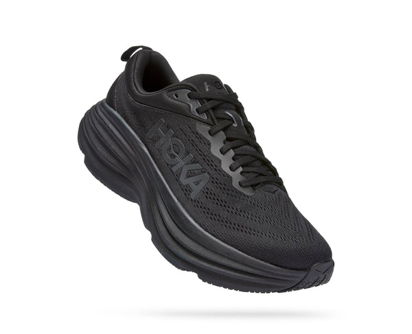 Hoka Mens Bondi 8 Black Black Extra Wide 4E